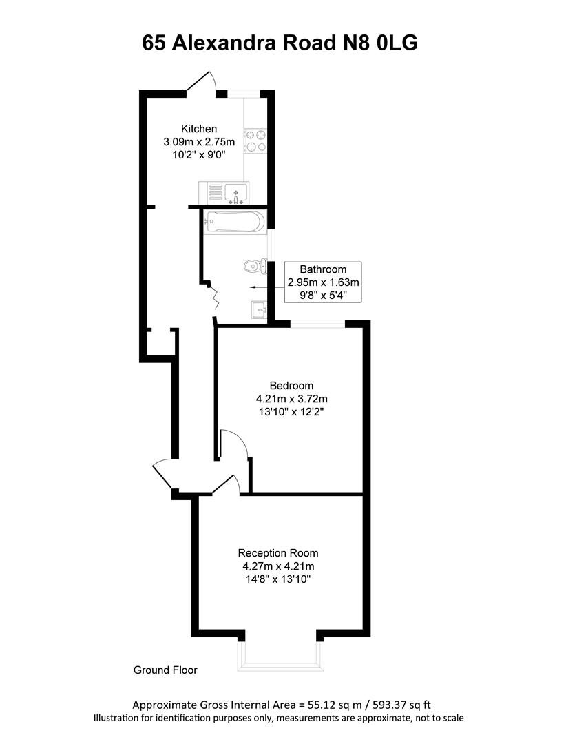 1 bedroom Flat for rent